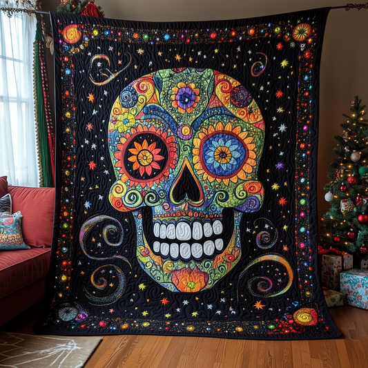 Galaxy Skull Quilted Blanket GFTOAB451