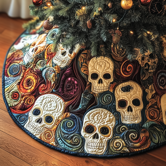 Christmas Mystique Skull Quilted Tree Skirt GFTOAB714