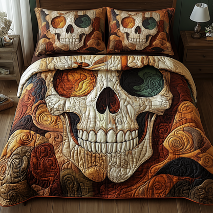 Mystique Skull 3-Piece Quilted Bedding Set GFTOAB775