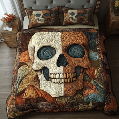 Mystique Skull 3-Piece Quilted Bedding Set GFTOAB777