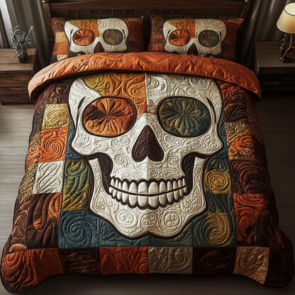 Mystique Skull 3-Piece Quilted Bedding Set GFTOAB778