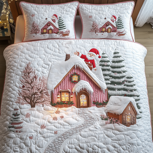 Whimsical Cabin 3-Piece Quilted Bedding Set GFTOAB974