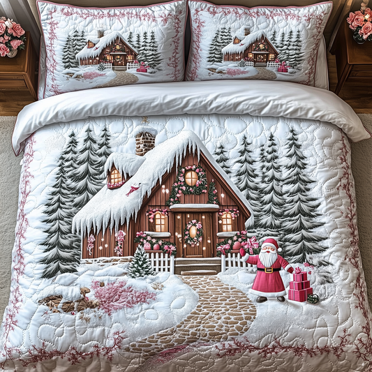 Whimsical Cabin 3-Piece Quilted Bedding Set GFTOAB976