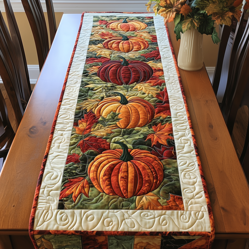 Pumpkin Quilted Table Runner GFTOHD052