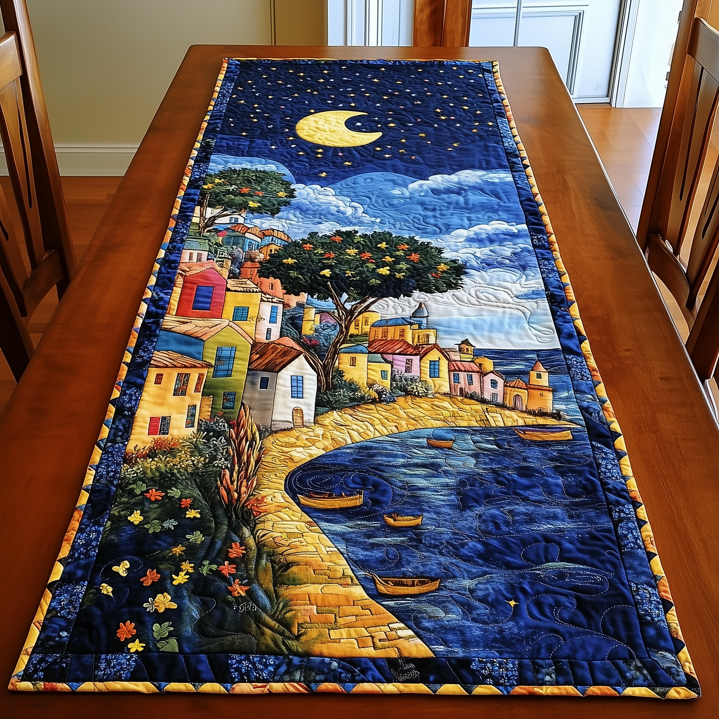 Night City Quilted Table Runner GFTOHD107