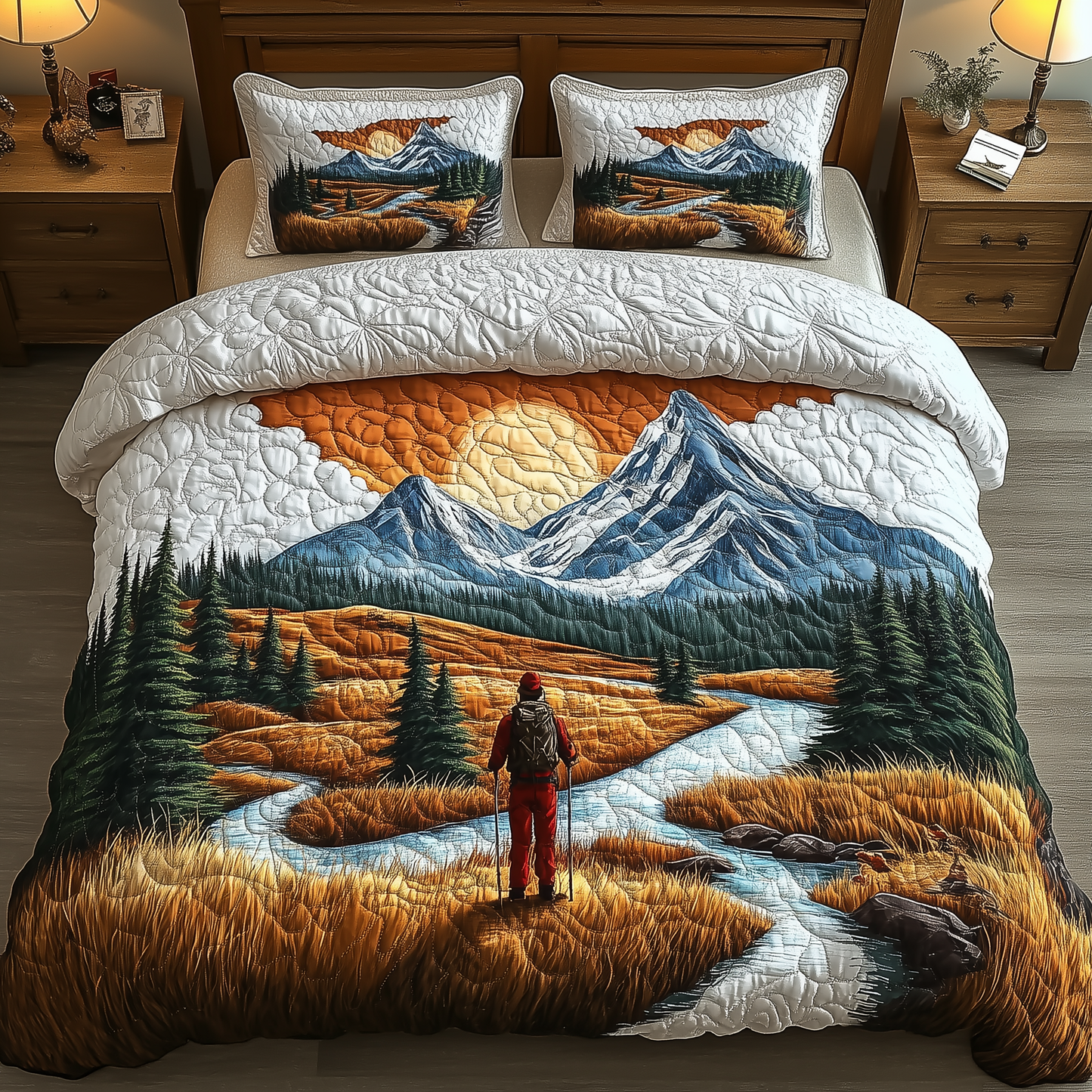 Solo Hiking Trail 3-Piece Quilted Bedding Set GFTOHD1227