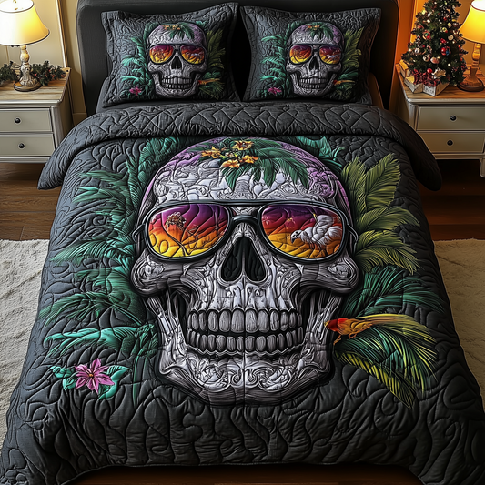 Skull Island 3-Piece Quilted Bedding Set GFTOHD1313