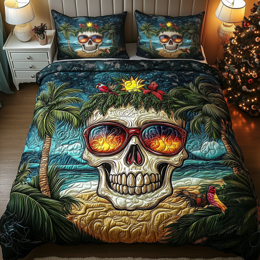 Skull Island 3-Piece Quilted Bedding Set GFTOHD1315