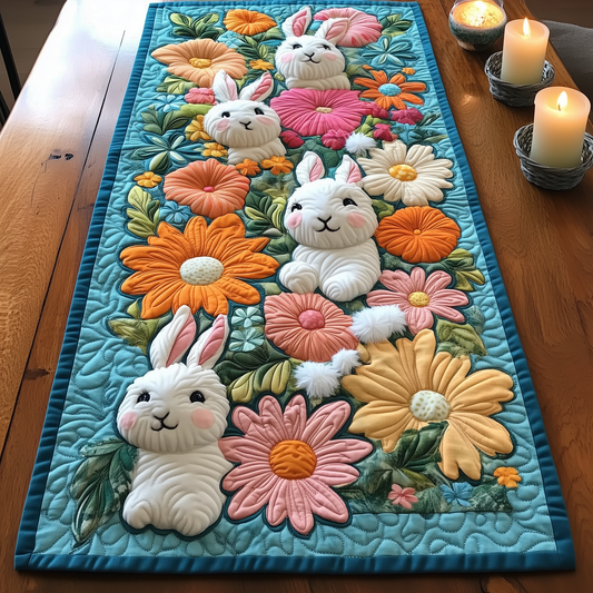 Blooming Bunny Haven Quilted Table Runner GFTOHD1767