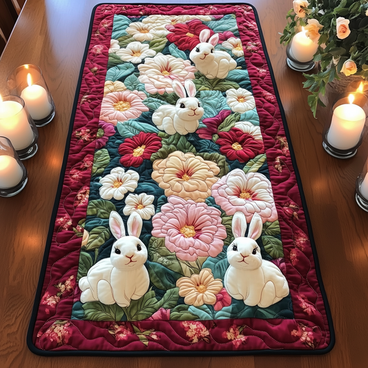 Bunny Rose Garden Quilted Table Runner GFTOHD1772