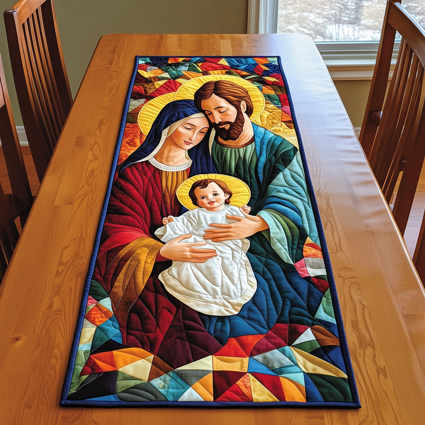 Holy Night Arrival Quilted Table Runner GFTOHD177