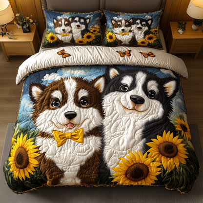 Husky Sunbeam Delight 3-Piece Quilted Bedding Set GFTOHD2008