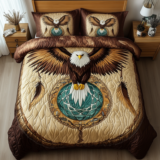 Eagle of the Native Sky 3-Piece Quilted Bedding Set GFTOHD2070