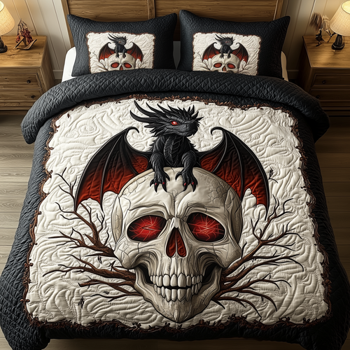 Crown of Death 3-Piece Quilted Bedding Set GFTOHD2097