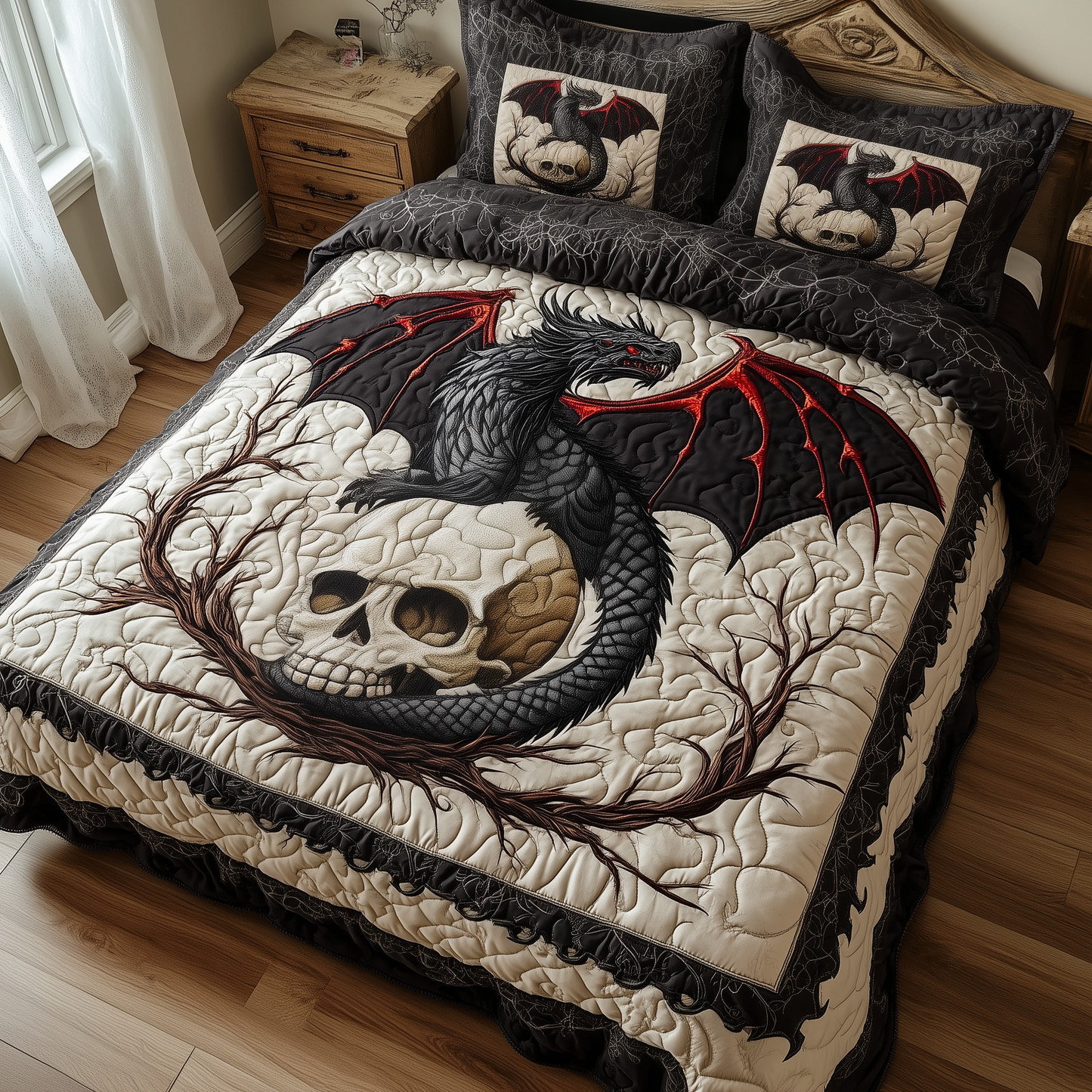 Fang and Fury 3-Piece Quilted Bedding Set GFTOHD2098