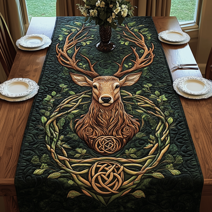 Serene Antler Guardian Quilted Table Runner GFTOHD2358