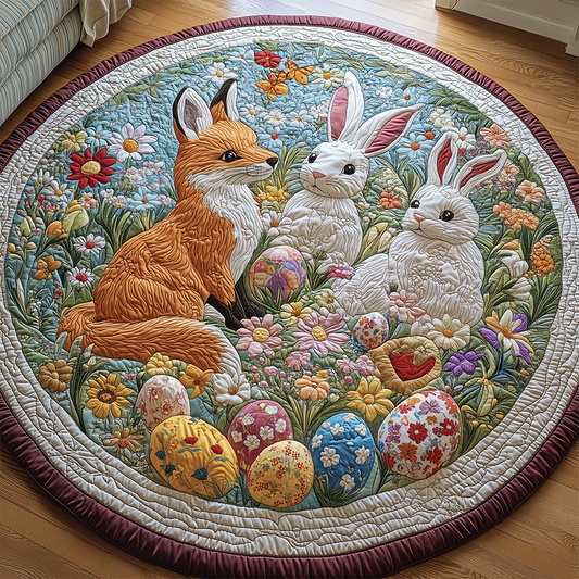 Easter Garden Gathering Quilted Round Mat GFTOHD2567