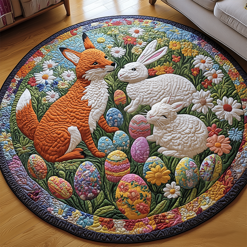 Easter Joyful Paradise Quilted Round Mat GFTOHD2569