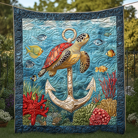 Sea Turtle Paradise Quilted Blanket GFTOHD2595