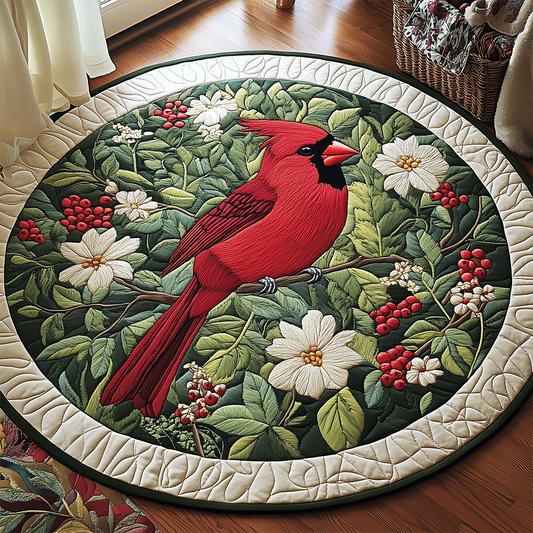 The Cardinal Haven Quilted Round Mat GFTOHD2615