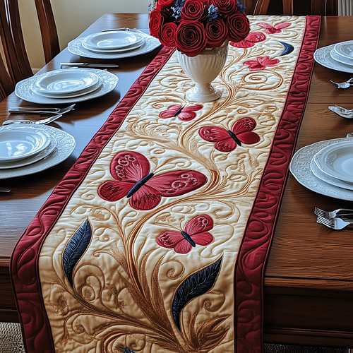 Butterfly Grace Quilted Table Runner GFTOHD2778