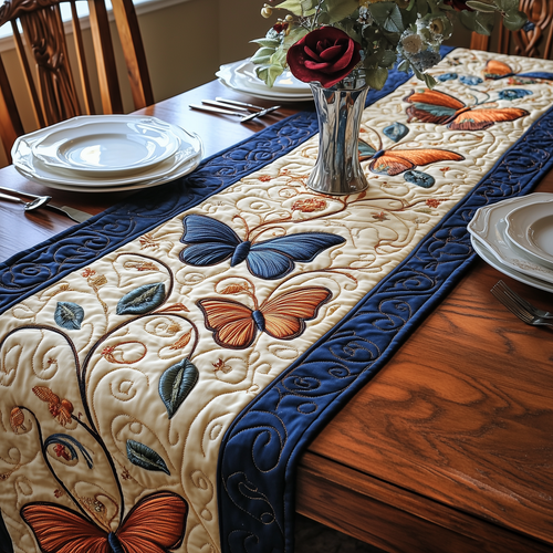 Ethereal Butterfly Charm Quilted Table Runner GFTOHD2780