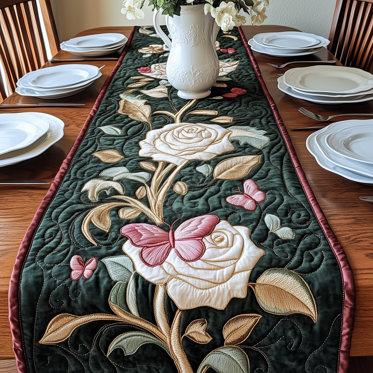 Butterfly Glow Quilted Table Runner GFTOHD2798