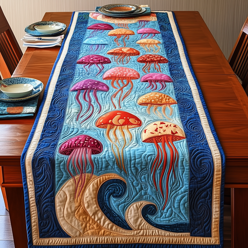 Jellyfish Haven Quilted Table Runner GFTOHD2822