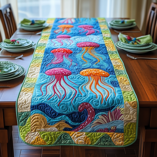 Jellyfish Haven Quilted Table Runner GFTOHD2823