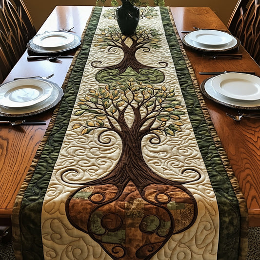 Vintage Tree Of Life Quilted Table Runner GFTOHD2923