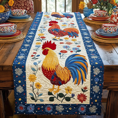 Rooster Parade Quilted Table Runner GFTOHD2924