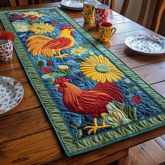 Lovely Chicken Trail Quilted Table Runner GFTOHD2927