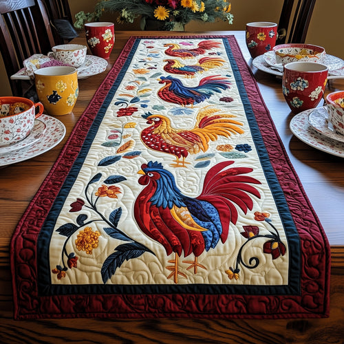 Joyful Chicken Farm Quilted Table Runner GFTOHD2929