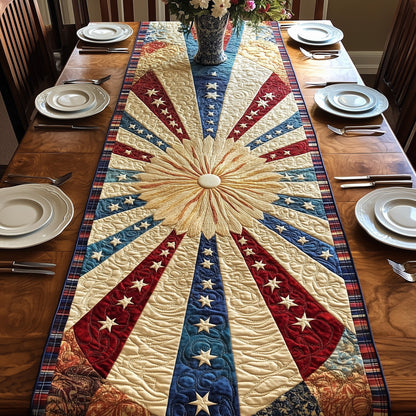 Patriotic Sun Quilted Table Runner GFTOHD3026