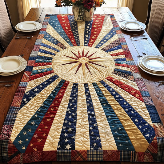 Patriotic Sun Quilted Table Runner GFTOHD3027