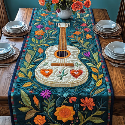 Guitar Garden Quilted Table Runner GFTOHD3074