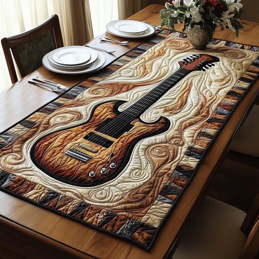 Vintage Guitar Quilted Table Runner GFTOHD3078