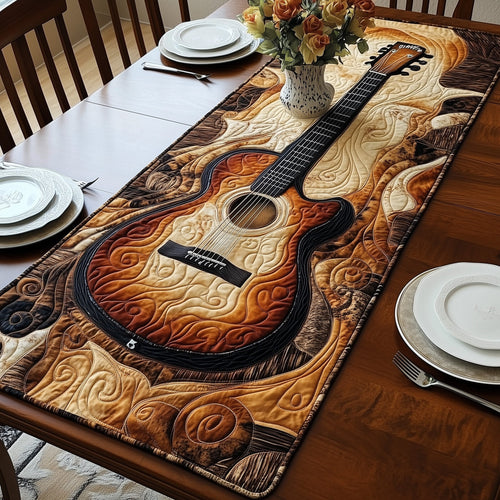 Vintage Guitar Quilted Table Runner GFTOHD3079