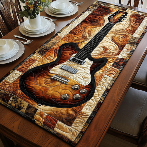 Vintage Guitar Quilted Table Runner GFTOHD3080