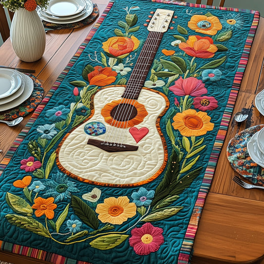 Guitar Quilted Table Runner GFTOHD3101