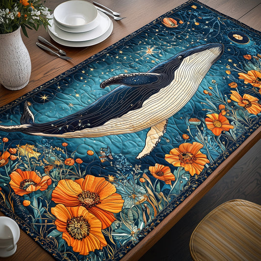 Mystic Whale Voyage Quilted Table Runner GFTOHD3119