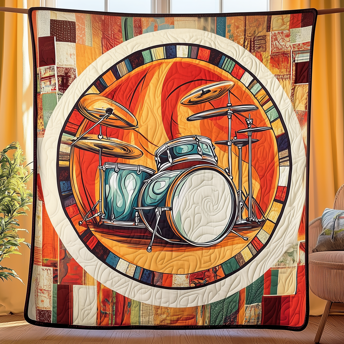 Joyful Drum Quilted Blanket GFTOHD534