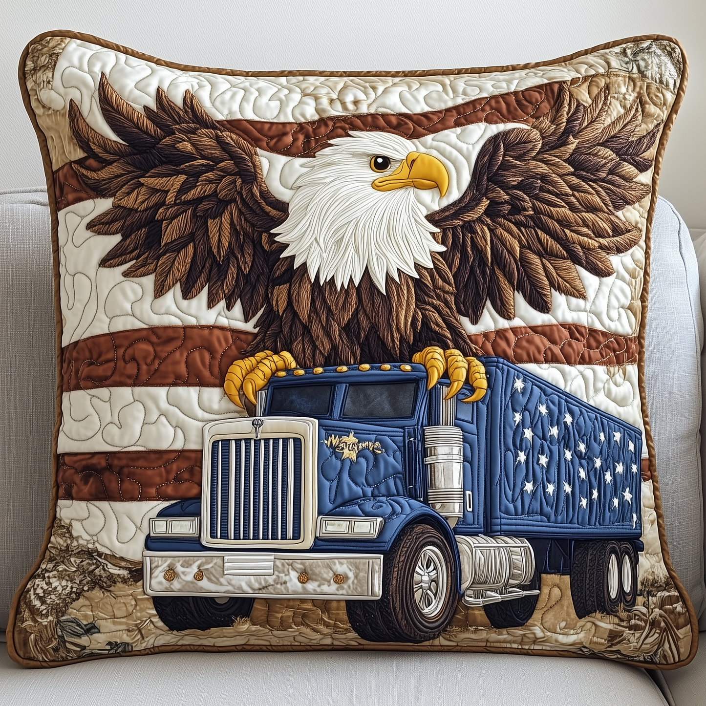 Eagle of Freedom Quilted Pillow Case GFTOHD554