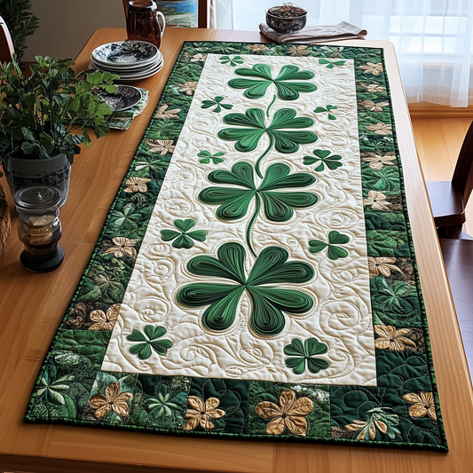 Lucky Shamrock Quilted Table Runner GFTOHD560