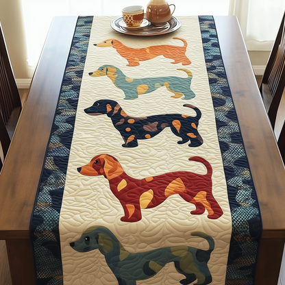 Colorful Dachshund Quilted Table Runner GFTOHD612