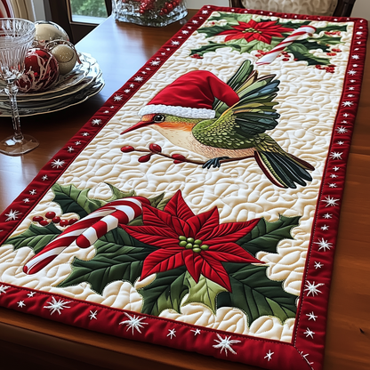 Christmas Hummingbird Quilted Table Runner GFTOHD675