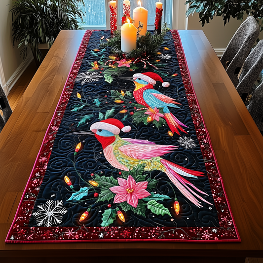 Christmas Hummingbird Quilted Table Runner GFTOHD678