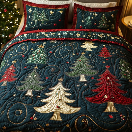 Holiday Forest 3-Piece Quilted Bedding Set GFTOHD709