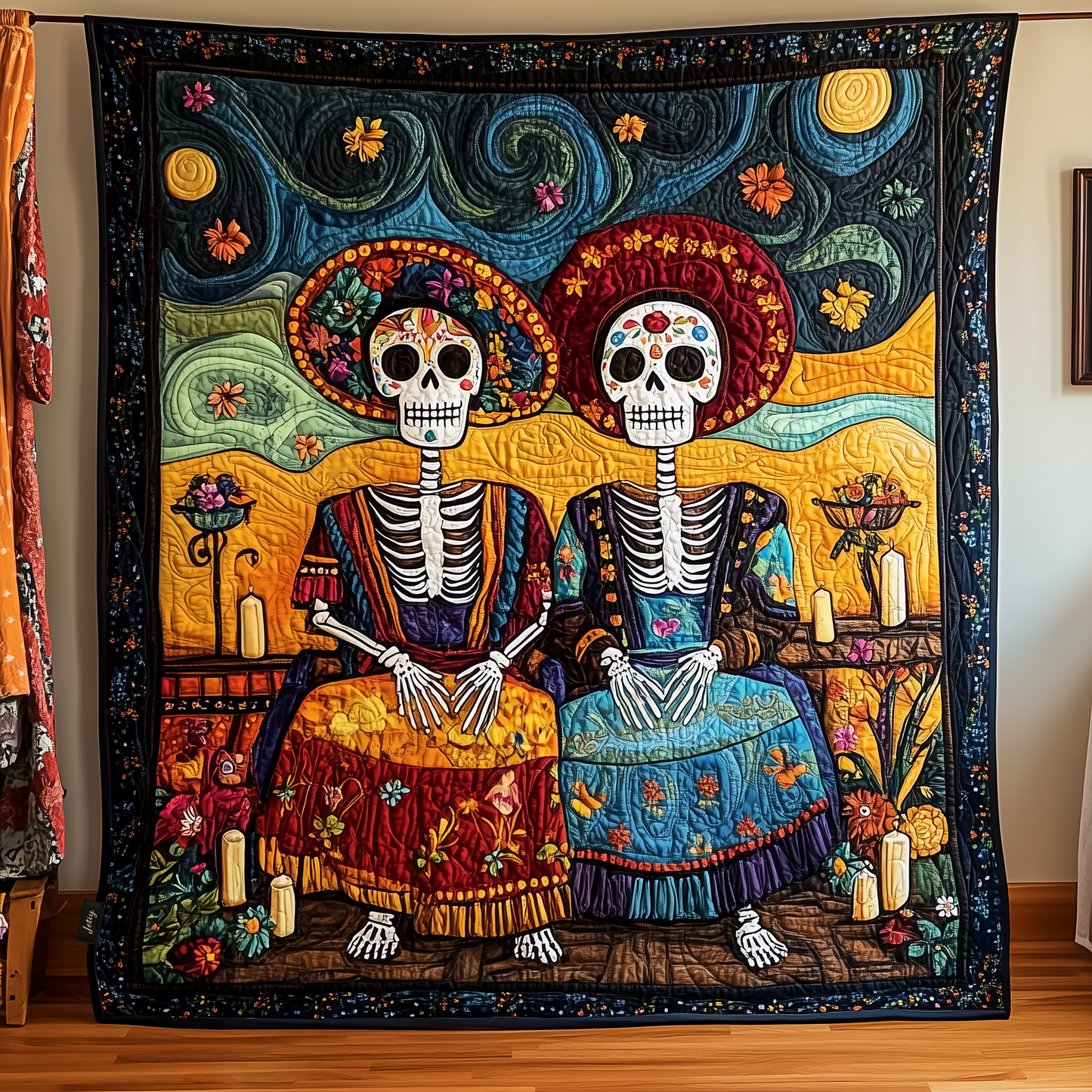 Moonlit Mexican Spirits Quilted Blanket GFTOHD810