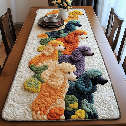 Joyful Poodle Quilted Table Runner GFTOHD813